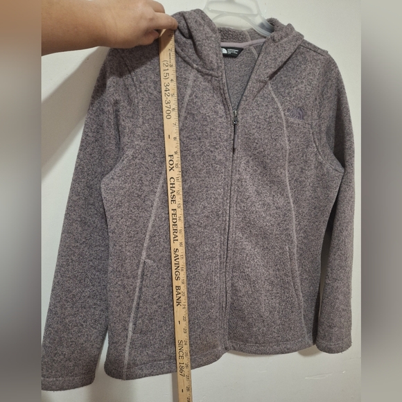 The North Face Jacket Womens L Heather Gray Crescent Zip-up Hooded Fleec… - Picture 5 of 13